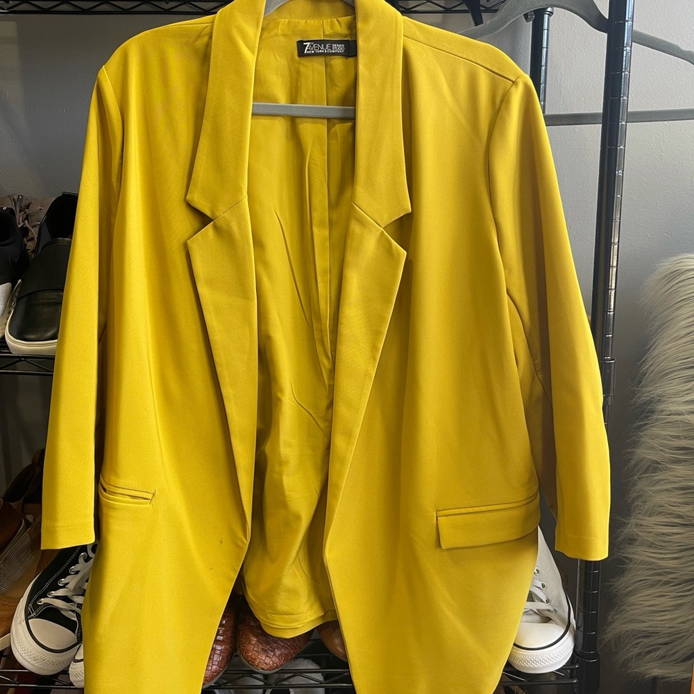 New York & Company Yellow Blazer